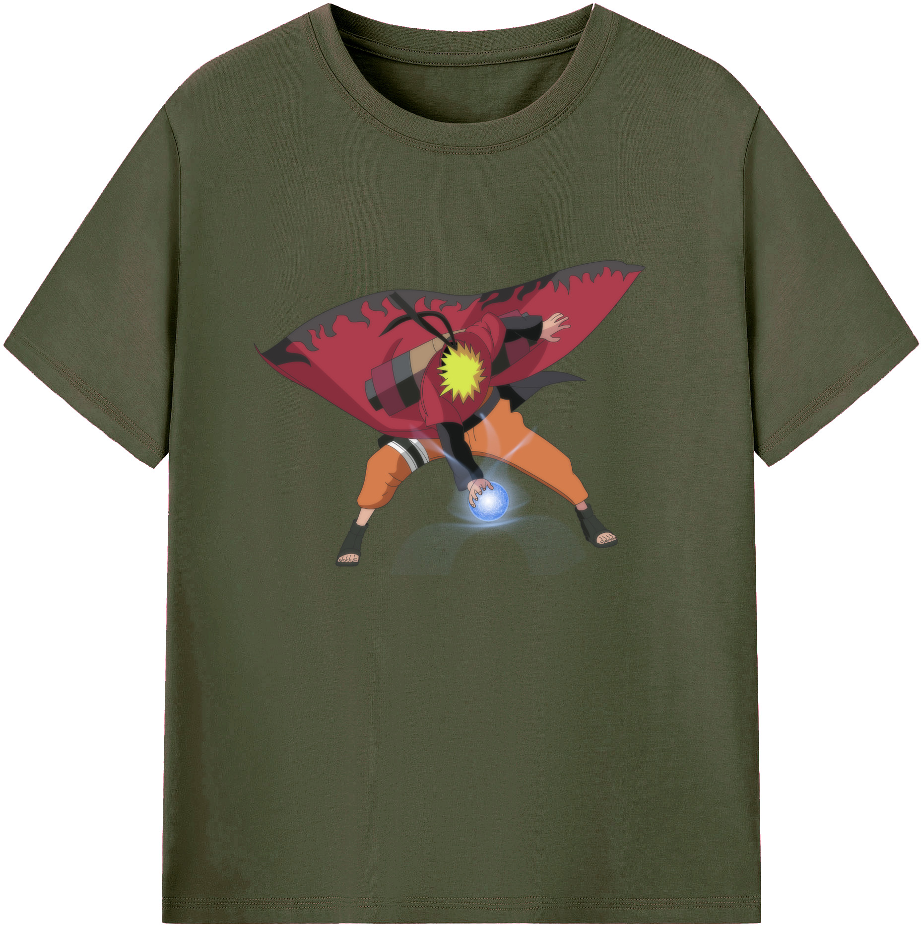 （画像用） NARUTO -ナルト- うずまき ナルト Uzumaki Naruto 綿100％ メンズ半袖Tシャツ｜肌触りやわらか＆通気性